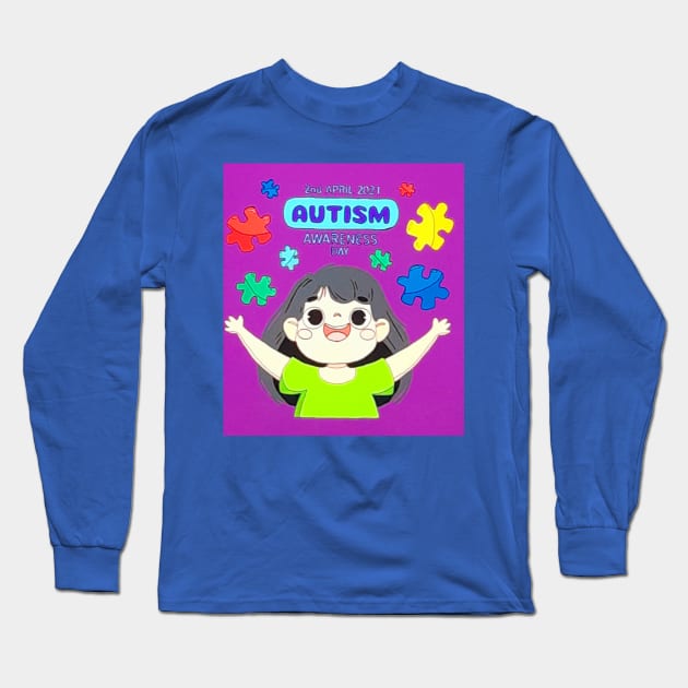 Autism Awareness Day Long Sleeve T-Shirt by Sabrina's Design